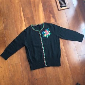 LUCKY BRAND LIGHTWEIGHT WOOL/COTTON CARDIGAN, SZ M